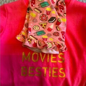 SALE!! American Girl Pizza Popcorn Movies Besties pjs set